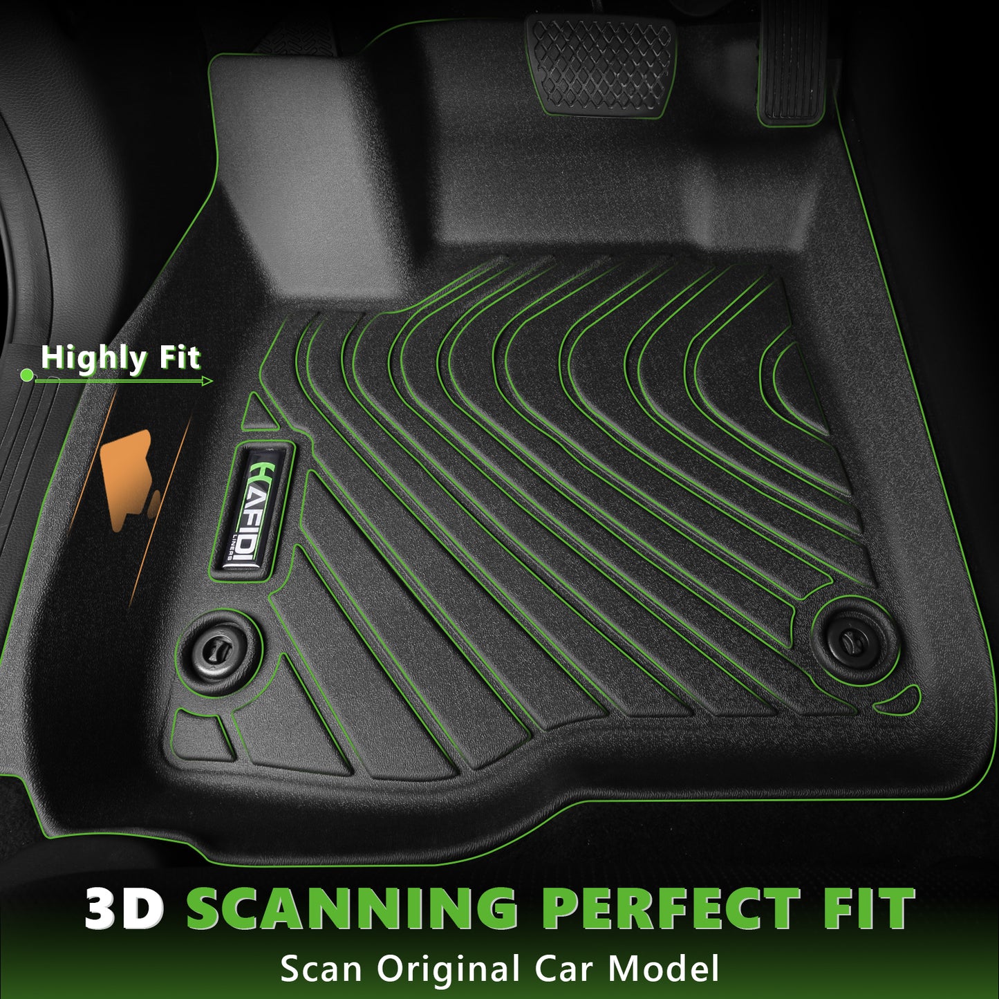 HAFIDI TPE all weather full set of  floor mats & cargo liner for Acura ILX 2013-2022